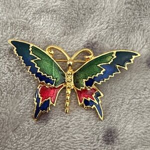 Colorful Butterfly Brooch